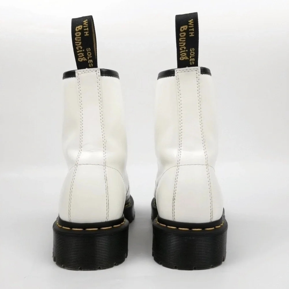 Dr. Martens 1460 Bex Lug Sole Combat Platform Boots 90s Grunge Y2k Neopunk White